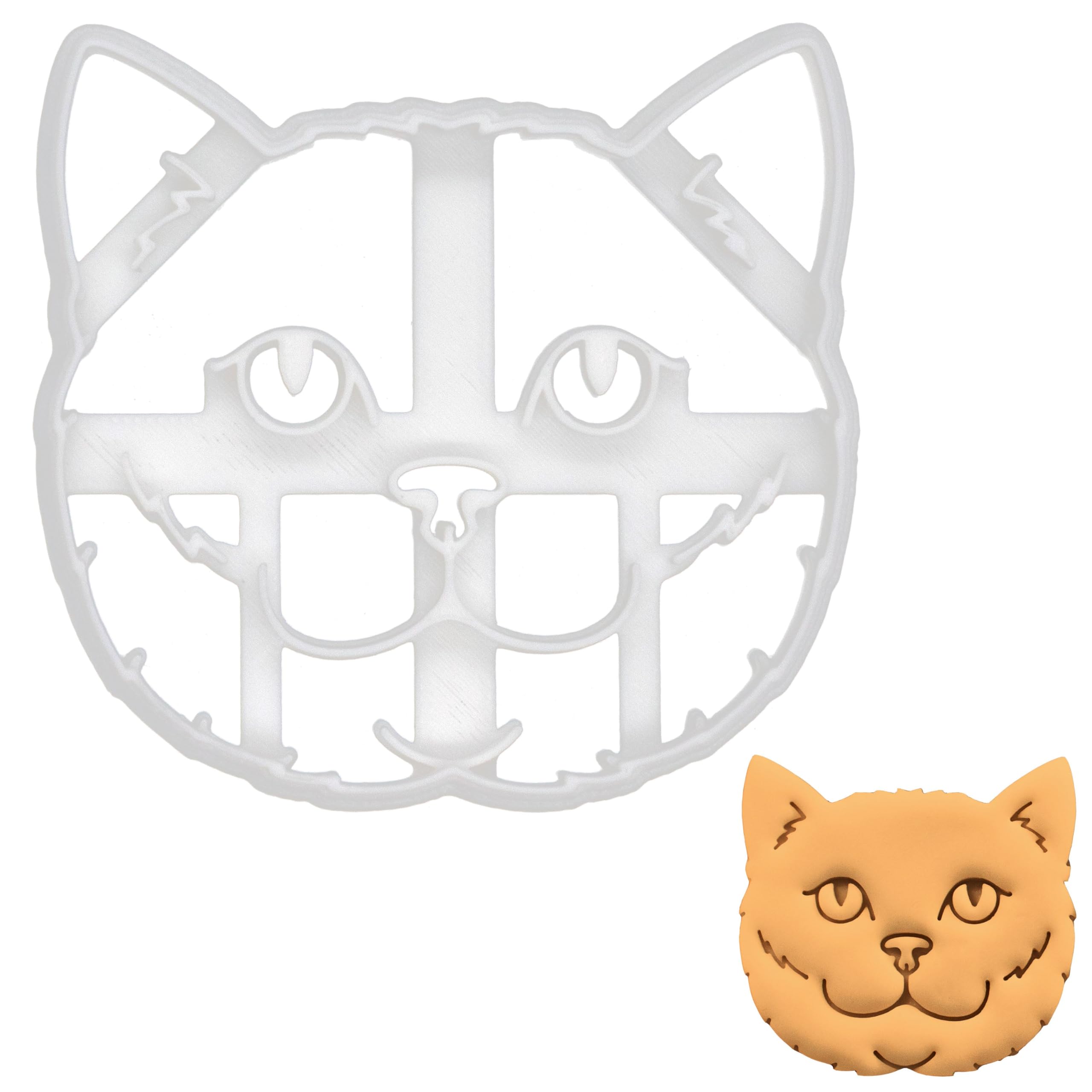 BAKERLOGY British Shorthair Cat Cookie Cutter - Detailed Biscuit Cutter Design for Baking and Crafts, Ideal on Fondant, Dough, Clay