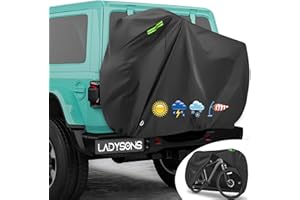 ARFEPA Bike Cover for Transport 2 Bikes - Bicycle Covers for 2 Bikes on Rear Bike Rack, Outdoor 600D Heavy Duty Waterproof & Windproof Bike Covers, Bike Rack Covers for 2 Bikes on Hitch Travel