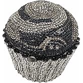 DJBM Cute Cupcake Rhinestone Clutch Diamond Crystal Purse Evening Bags for Women Party Wedding Cocktail Prom