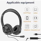 Rebocico USB Headset with Microphone Noise Cancelling & Audio Controls 2-In-1 view 7