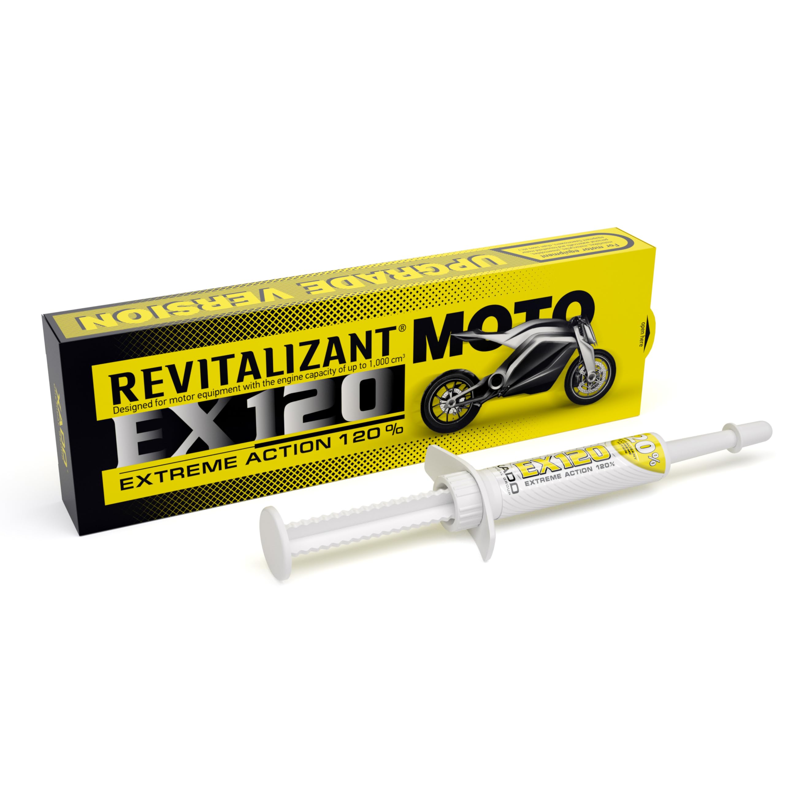 XADO 2/4 Stroke Motorcycle Engine Restoration Treatment - Reduce MOT Emissions - Revitalizant EX120 Motor Engine Additive for Motorcycles Motorbikes