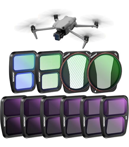 Filtres Split ND/PL Freewell Pour DJI Air 3S - Kit Bright Day ND4 à ND64 - Réduction Éblouissement Et Contrôle Lumière