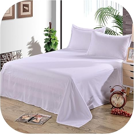 Amazon 枕ケースなしベッドシーツ ピュアベッドリネン クイーンサイズ マットレスカバー フラットシーツセット ゴム付き キングサイズ 230cmx230cm ホワイト Sb 122 ボックスシーツ オンライン通販