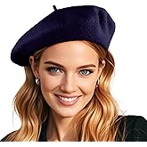 French Wool Beret Hats for Women Man Solid Color Classic Beanie Winter Cap Painter Berets.
