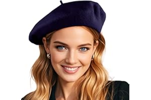 GEMISAN French Wool Beret Hats for Women Man Solid Color Classic Beanie Winter Cap Painter Berets.