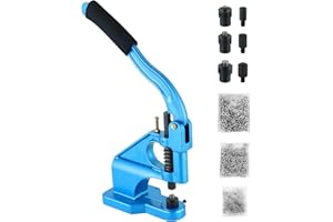 MYFULLY Hand Press Grommet Machine Kit Heavy Duty Industrial Eyelet Grommet Machine Punch Tool Kit Rivet Press Tool with 3 In