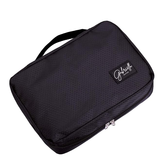 Kulturbeutel Kompakt zum Aufhängen Männer Frauen Kulturtasche Kosmetik Reise Waschtasche (grün) (Schwarz)