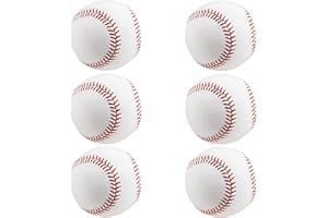 Rarapop Blank Standard Baseball Balls, Official Size 9 Inch Leather Covered Practice Baseball Training Ball for League Play, Pitching, Hitting, Batting, Fielding, Autograph