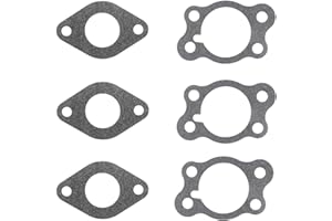 QAZAKY 6 Pcs Carburetor Gasket Compatible with EZGO Gas Golf Cart 295cc 350cc 4-Cycle Robin Engine Marathon Medalist TXT Freedom ST Sport ST350 MPT Workhorse 800 875 1200 Club Clays Car Shuttle Series