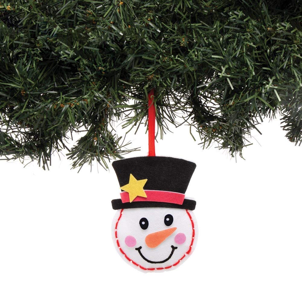 Baker Ross Snowman Decoration Sewing Kits, Christmas Arts and Crafts (Pack of 3), Assorted, 17.5 cm - Image 5