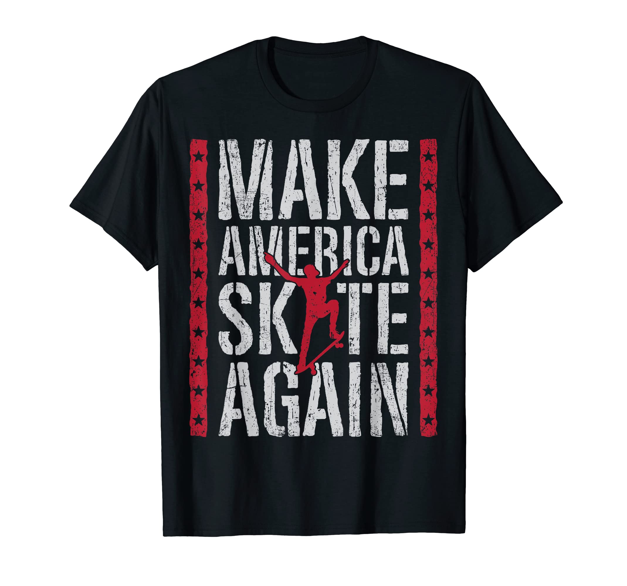 Skateboard Make America Skate Again Funny Skateboarding T-Shirt