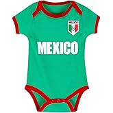 MUDJEAN Baby Girls Boys Soccer Bodysuit Newborn Onesie Breathable Soft Short Sleeve Outfit Infant Toddler Kids 0-24Months