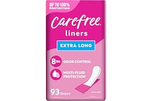 Carefree Acti-Fresh Ultra-Thin Panty Liners, Extra Long To Go, Unscented - 93 Count