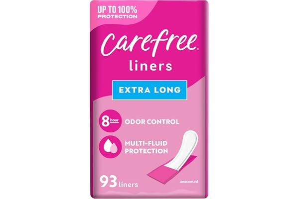 Carefree Acti-Fresh Ultra-Thin Panty Liners, Extra Long To Go, Unscented - 93 Count