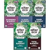 Alter Eco Dark Blackout Chocolate Variety Pack, 5-Count | Raspberry Blackout, 100% Cacao Total Blackout, Super Blackout, Deep Dark Blackout &amp; Mint Blackout | Organic, Fair Trade