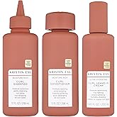 Kristin Ess Curl Regimen Bundle - Moisture Rich Curl Shampoo and Conditioner + Ultra Hydrating Curl Leave-In Cream, Vegan, Sulfate, Paraben and Silicone Free, Color + Keratin Safe, 3-pack