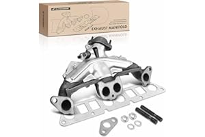 A-Premium Exhaust Manifold Kit W/Gaskets, Nuts, Studs, Washers & Heat Shield [4Cyl 2.5L] Compatible with Jeep, Dodge & American Motors - Wrangler, Cherokee, Wagoneer, Dakota, Comanche, TJ, CJ7, Eagle