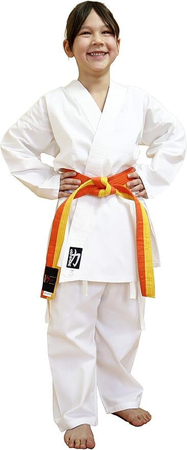 Tuta Da Karate Bambini In Cotone - Bianco - Leggera E Resistente - Per Arti Marziali E Allenamento - Foto 8
