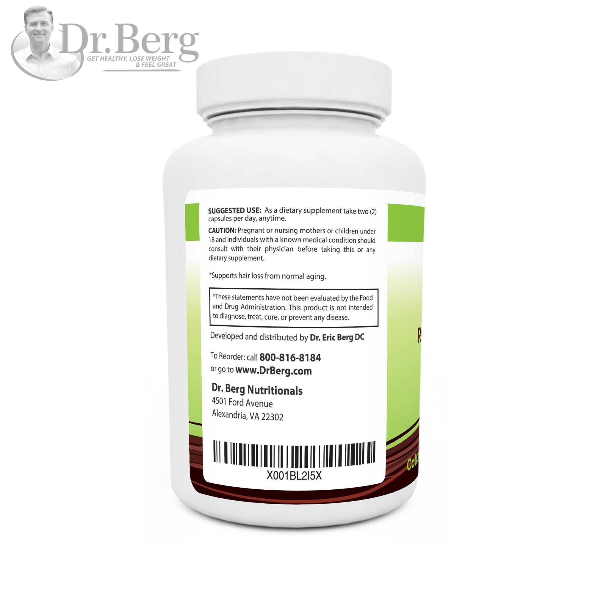 Dr. Berg’s Hair Formula Supplement Due to Normal Aging Supports Healthy