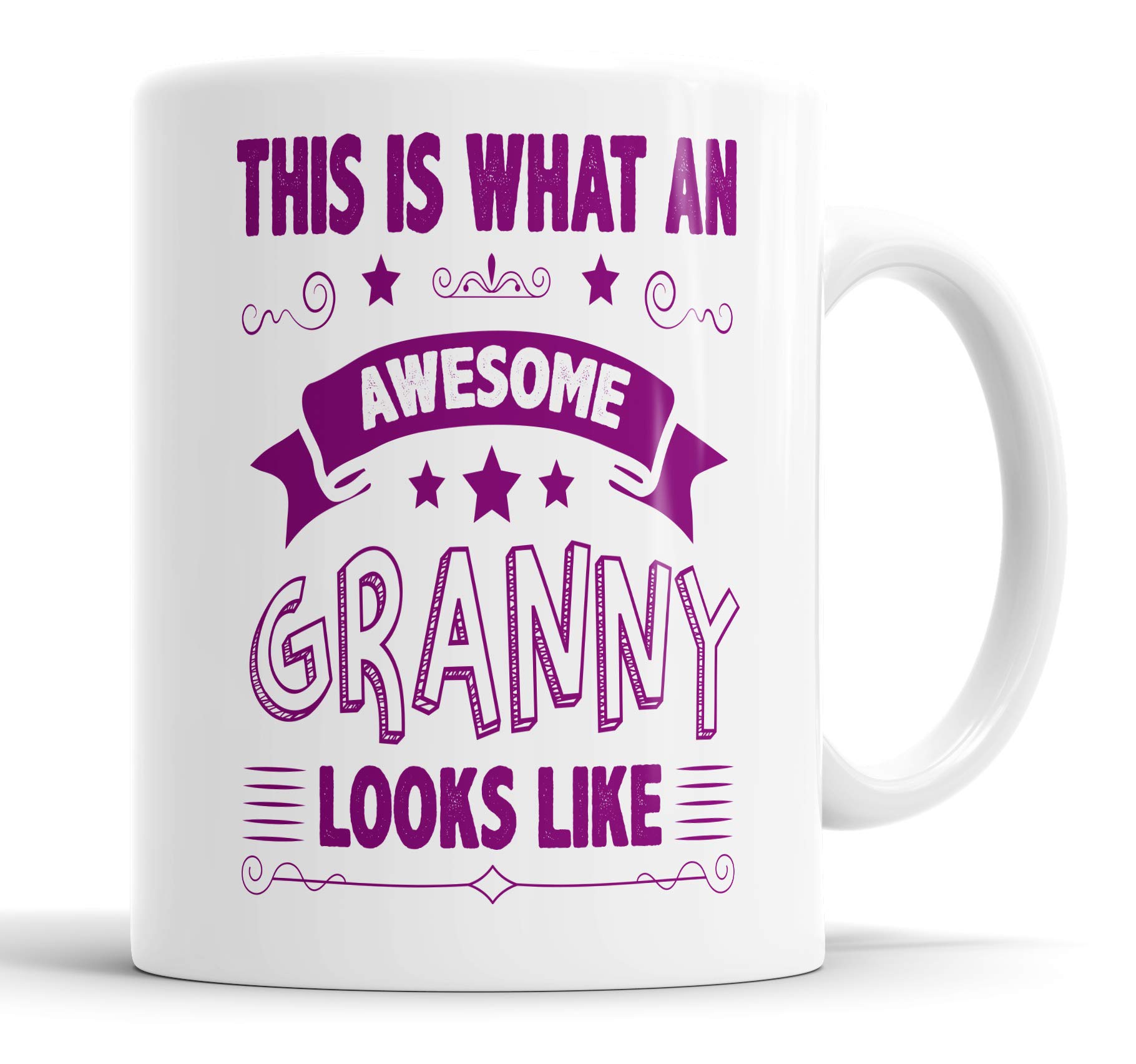 This is What an Awesome Granny Looks Like Mug Humour, Joke, Leaving Present, Friend Gift Cup Birthday Christmas, Ceramic Mugs