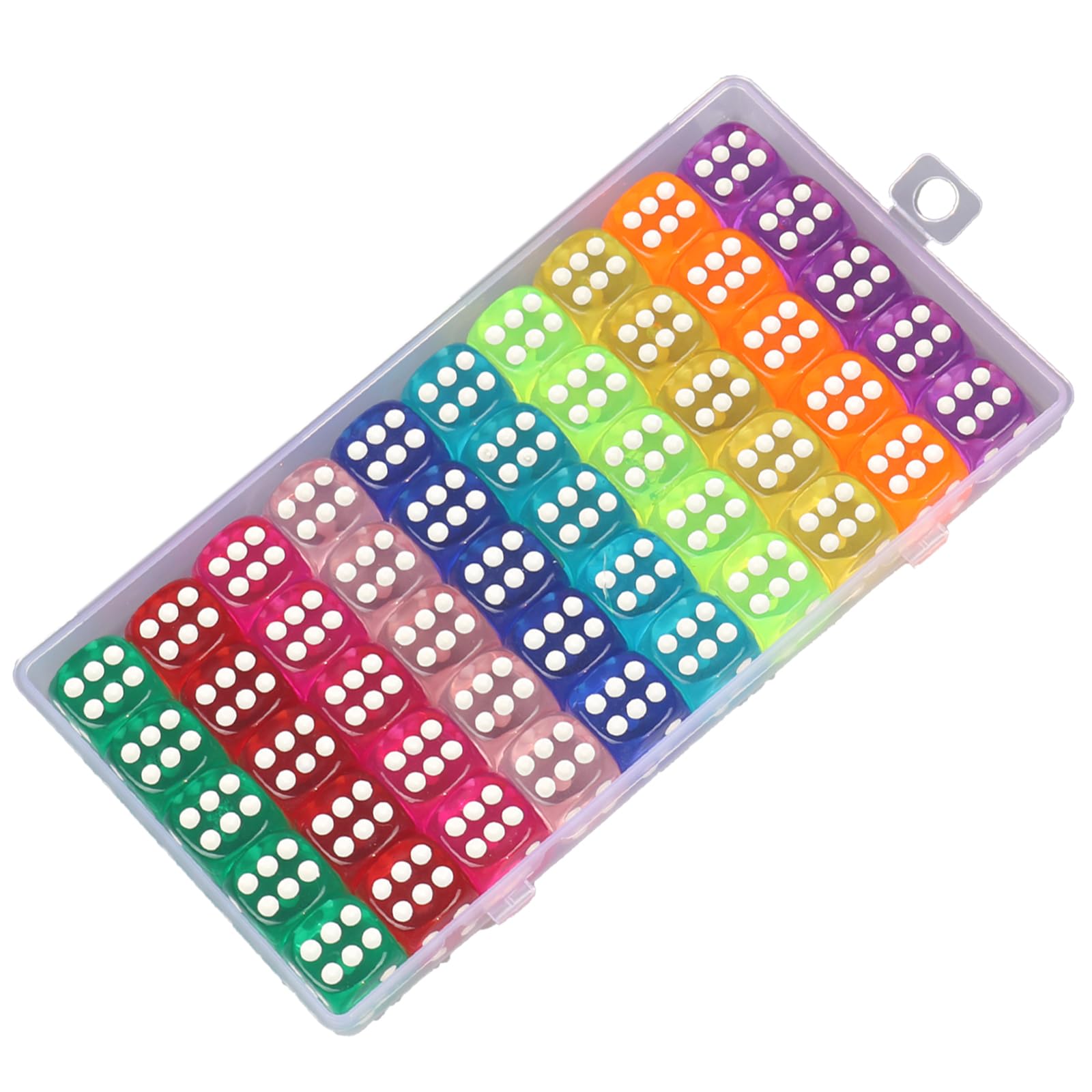 Photo 1 of ?50 PCS 6-Sided Dice Set, 10 Colorful Mixed Colors Bulk Dice for Board Games Like Math Classroom Teaching, Family Party Games (14mm Small Dice)