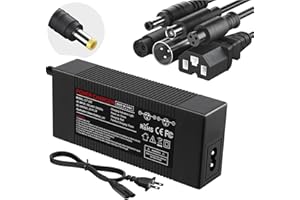 QKIIP 24V Lithium Battery Charger, 29.4V 2A Fast Charger Replacement for GoTrax, Razor, Ninebot Electric Scooter/Skateboard Smart LED Indicators & Multi-Protection (for 24V Lithium Battery only)