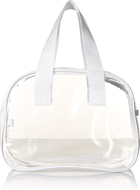 white clear purse