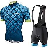 PHTXOLUE Cycling Kit Men Cycling Jersey Set Cycling Bib Shorts Bicycle Jersey Shirts Outfit Uniform Clothes