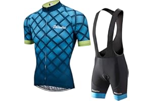 PHTXOLUE Cycling Kit Men Cycling Jersey Set Cycling Bib Shorts Bicycle Jersey Shirts Outfit Uniform Clothes