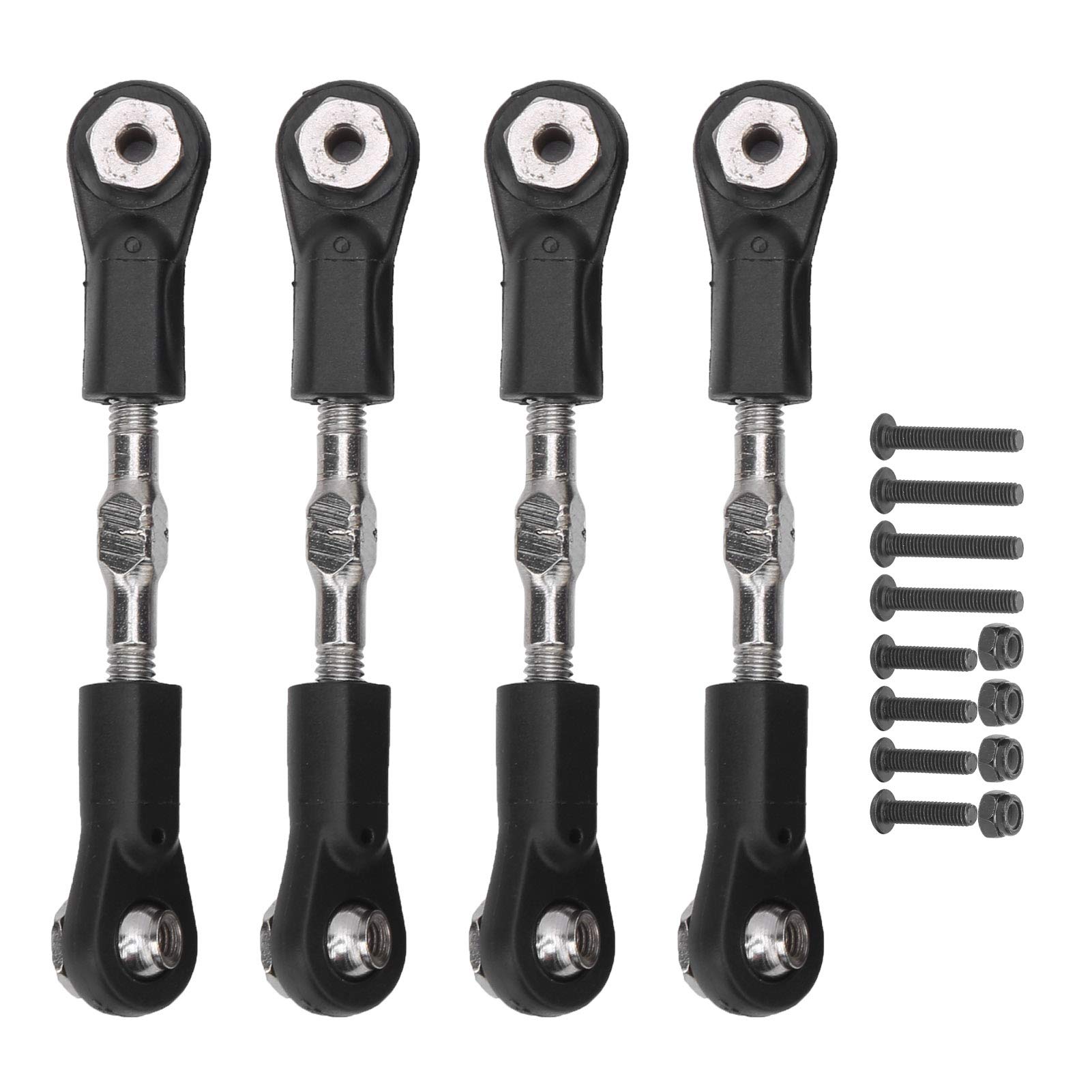 Steering Servo Pull Rod, 4Pcs 67‑77mm Adjustable Steering Servo Pull Rod Linkage Arm Tie Rod for 1/8 RC Car
