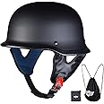 AHR Motorcycle Helmet German Style Half Helmet for Bike Cruiser Scooter Chopper Half Face Helmet for Men Women DOT Approved, Run-G