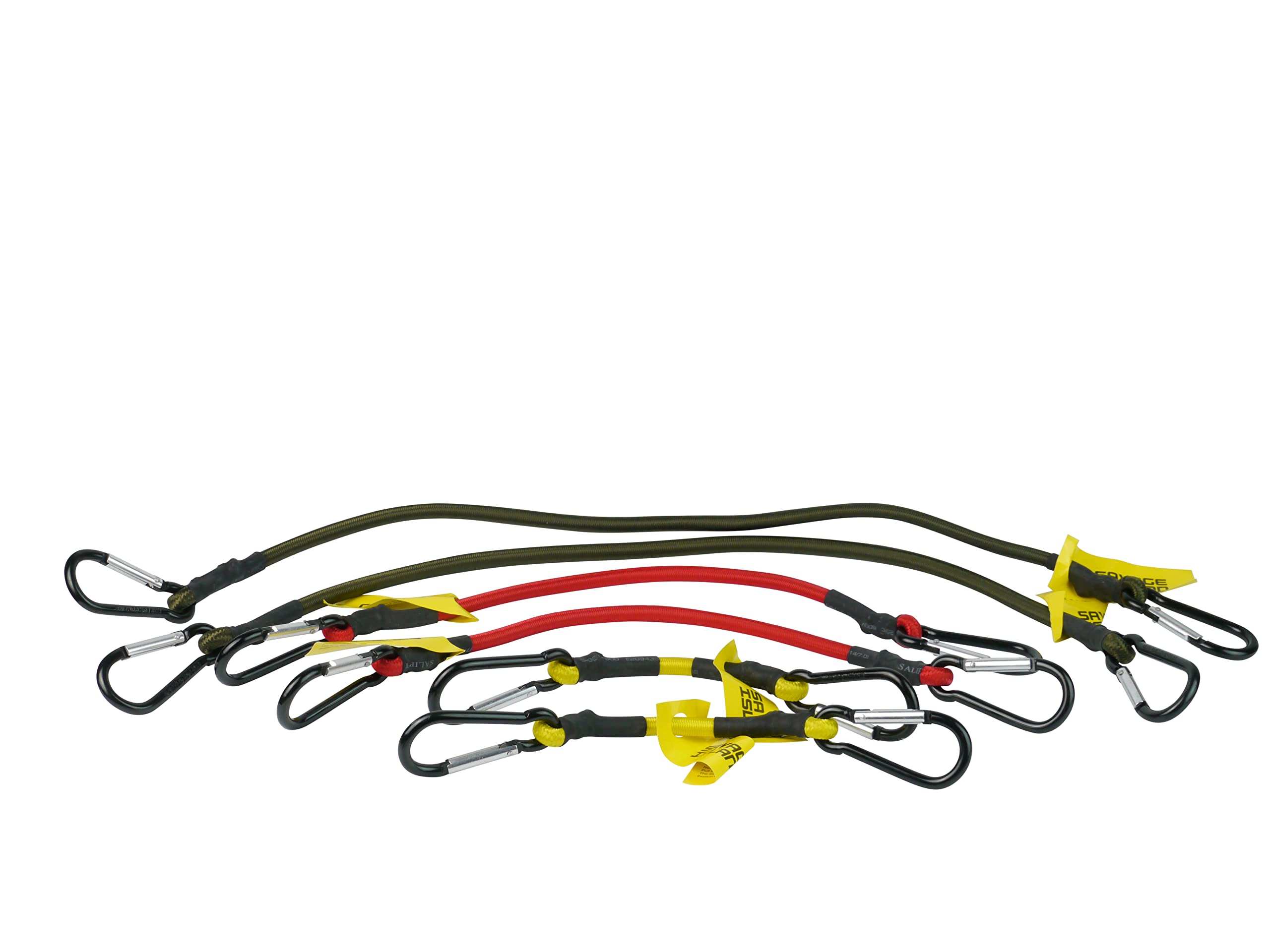 Savage Island Heavy Duty Elastic Military Bungee Cords Variety Pack - 2 x 20cm, 2 x 40cm, 2 x 60cm