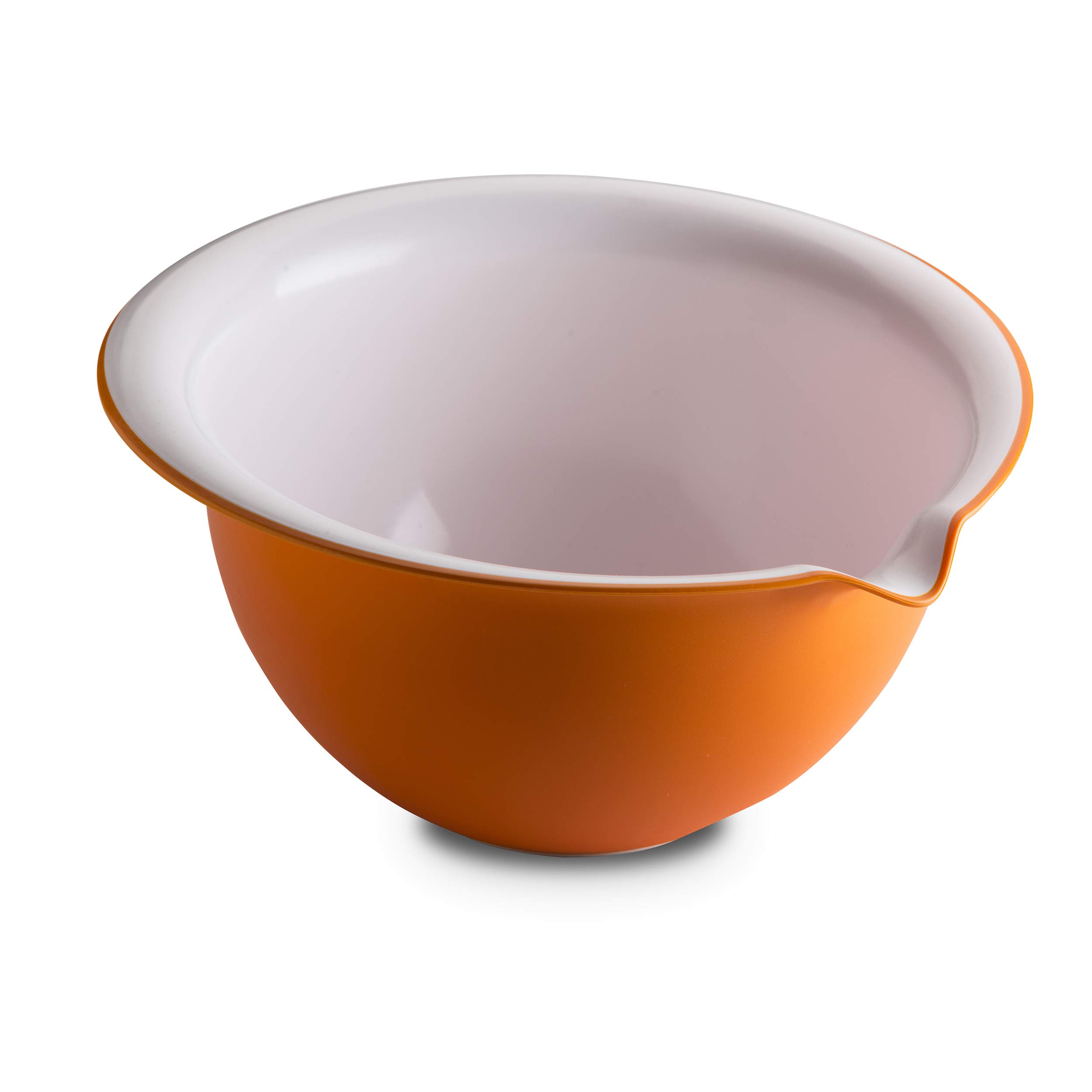 Omada Design Mixing Bowl 11,81 x 9,84 x 7,08 inch (30x25x18 cm), 105,59 fl oz (3 lt), White Inside and Colored Outside, in Antibacterial, Sanaliving Line