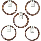 Anodized Aluminum Bonsai Training Wire 5-Size Starter Set with Canvas Bag - 1.0mm, 1.5mm, 2.0mm, 2.5mm, 3.0mm (147 feet total) - Choose Your Color (5 Sizes, Brown)
