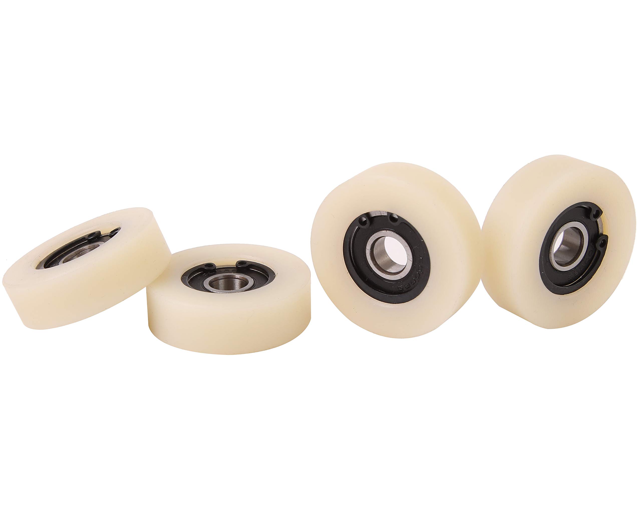 Smart Machines INDUSTRIAL_CASTERS 4 Pieces Polyamide PA6G Rollers, 45 mm Diameter x 2.0 inches Wide, 10 mm Bearing, 50 kg Load Capacity, Precise Machining, Low Noise, High Impact Strength