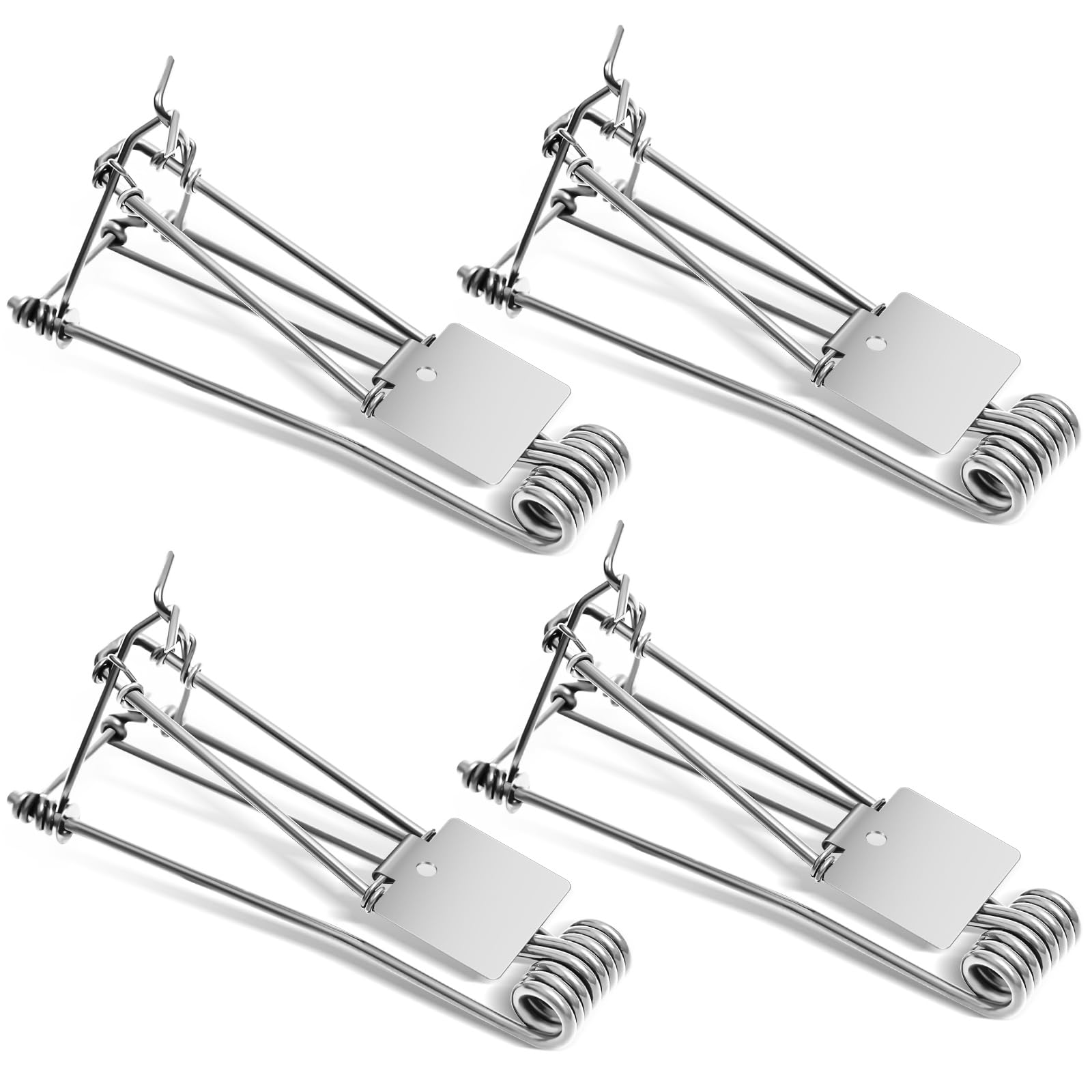 Photo 1 of Qualirey 4 Pcs Outdoor Gopher Trap Easy Set Mole Trap Weather Resistant Gopher Killer Vole Killer for Lawn Garden Farm (Silver)
