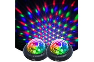 kismee Mini Disco Party Light Night Light 2 in 1 Flashes with Music Sound Activated Multicolor Disco Ball Rechargeable Battery Operated Mini Disco Ball Suitable for Indoors/Outdoors…
