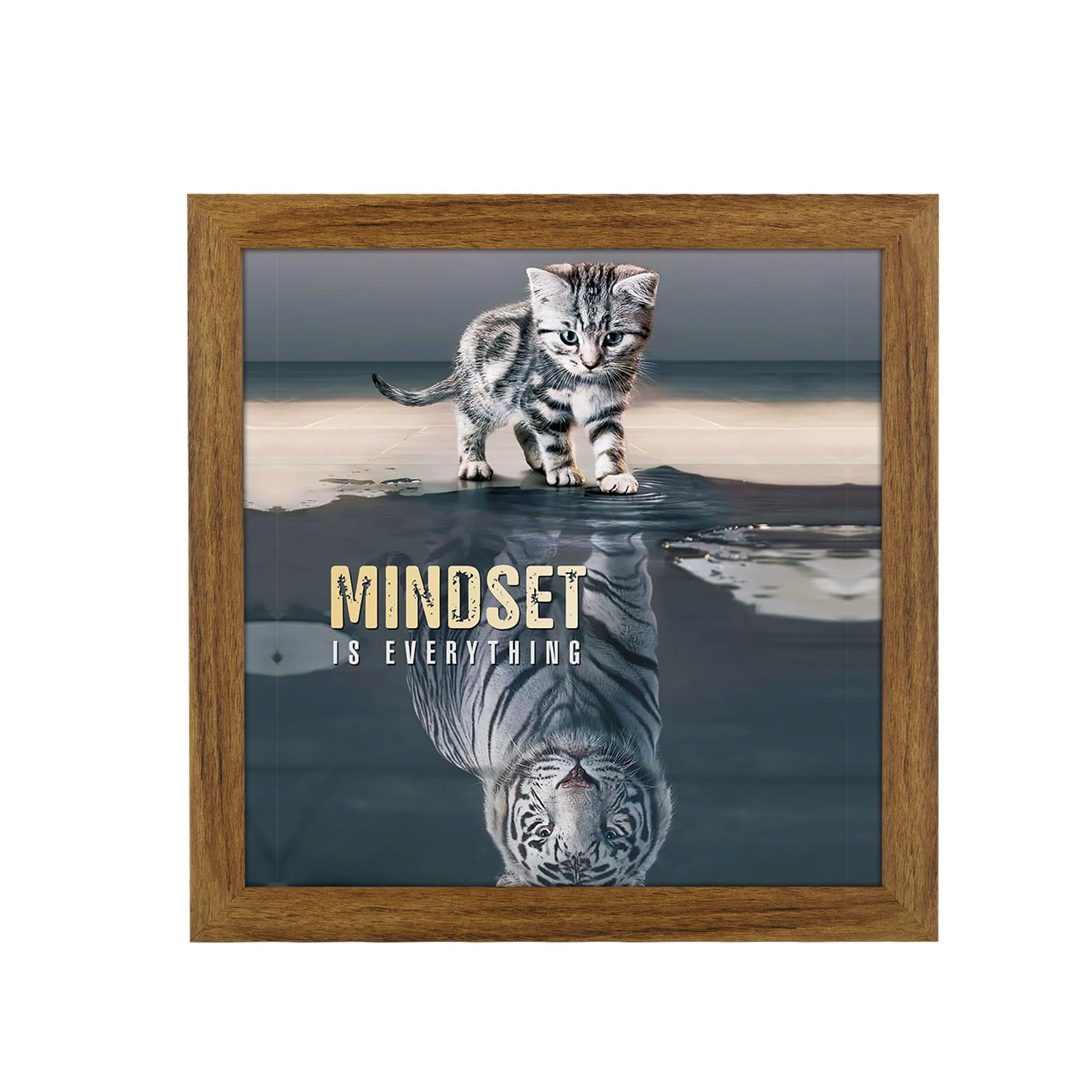 Photo 1 of 10x10 Frame Rustic Brown, Distressed 10x10 Picture Frame, Art Pic Hanging Poster Frame, 10 by 10 Gallery Family Concert Portrait Wall Photo Frame Anniversary/Birthday/Wedding/Thank you/Christmas Gift