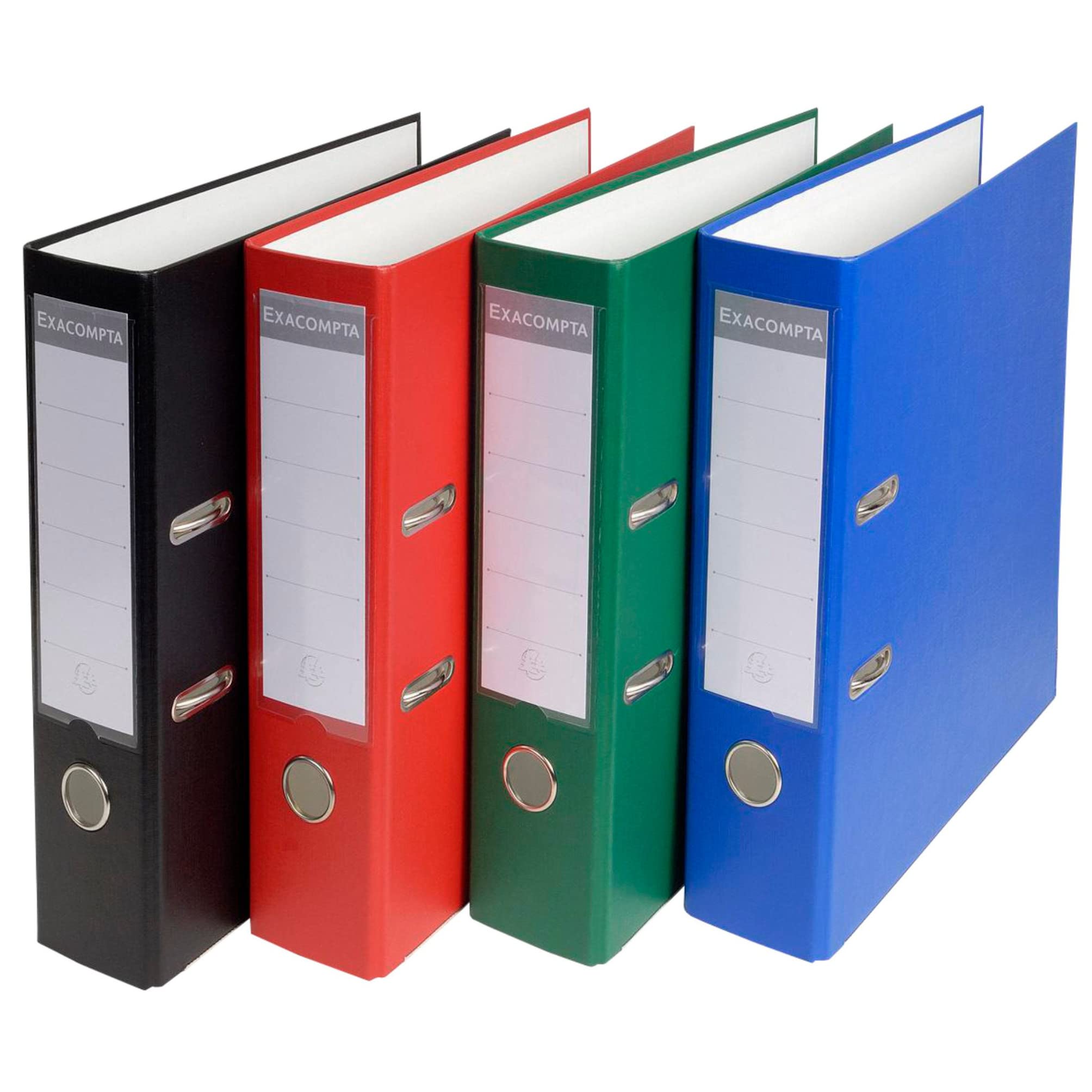 Exacompta - Ref 918400B - PP Lever Arch File - 320 x 290mm in Size, Suitable for Storing A4 Documents, 75mm Spine, Reinforced Finger Pull - Assorted Colours (Pack of 20)