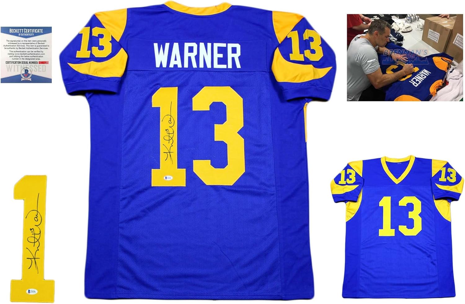 kurt warner autographed jersey