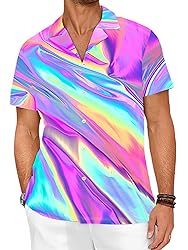 LuckLemocor Hawaiian Shirt for Men Beach Button