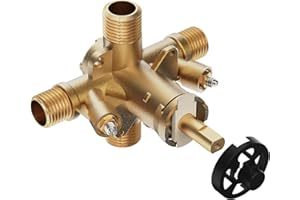 2510 shower valve, Replacement for Moen Posi-Temp Valve,1/2 Inch Connection，4-Port, Male Threaded, Brass (with Screwdriver St
