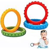 Sensory Chew Bracelets for Boys Girls 4 Pack, Silicone Fidget Bracelet for Kids with Autism ADHD Anxiety or Special Needs, Oral Motor Aids Toddler Bracelets Sensory Chew Toys for Kids Chewing Biting