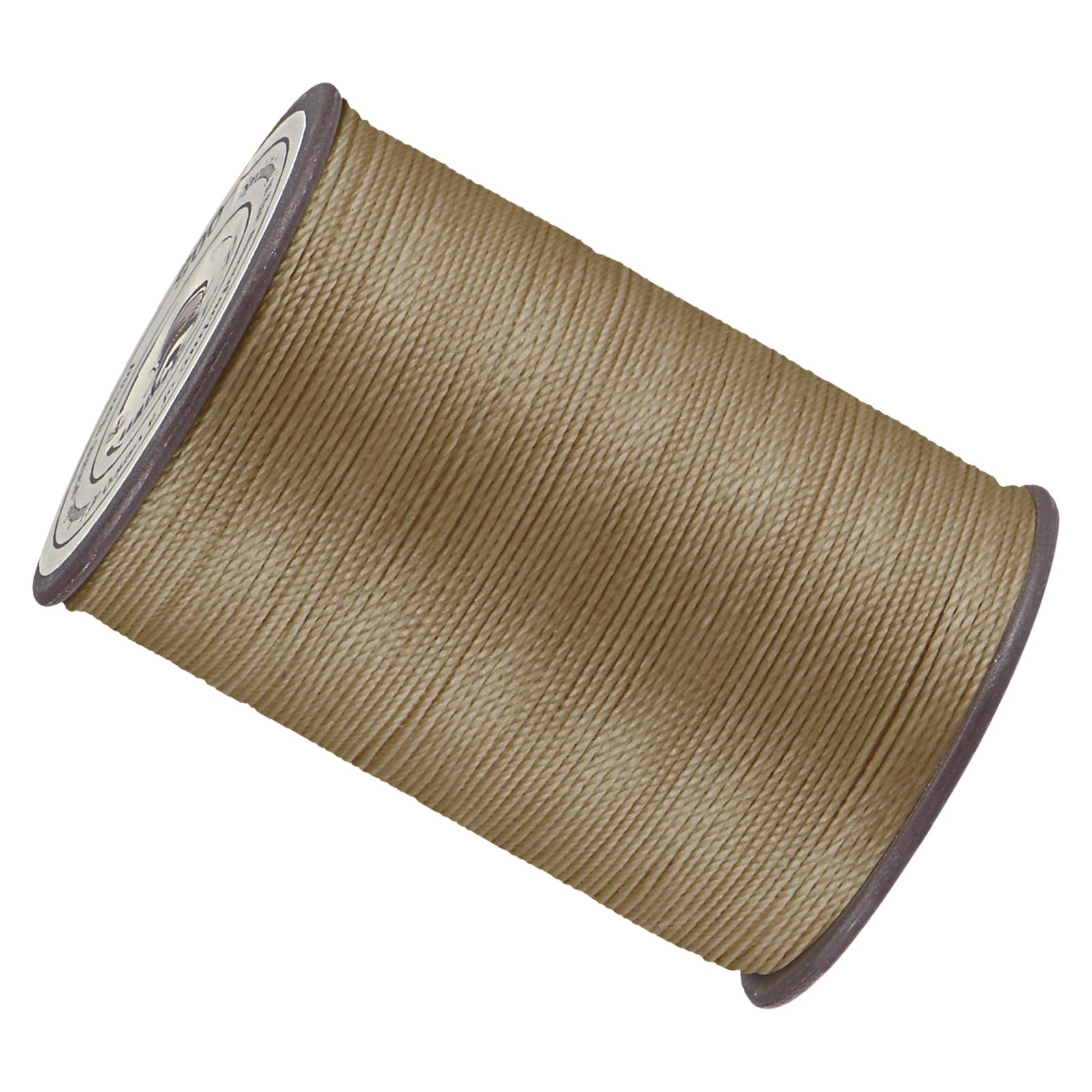 Kozelo Thin Leather Waxed Sewing Thread -[0.55mm x 137 Yards] Practical Long Waxed Cord Sewing Thread for Leather Craft DIY Bookbinding Use|PET & Wax Coating, Pale Brown