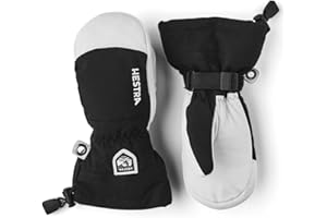 Hestra Army Leather Heli Ski Junior Mitt (Youth 4-13yrs) | Waterproof, Insulated Classic Kids Snow Mittens I Ski & Snow Play