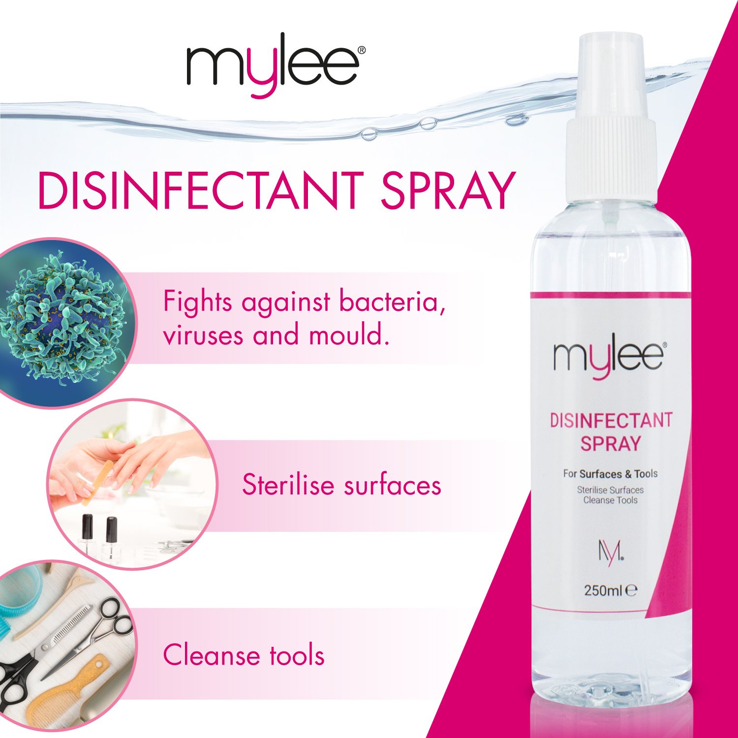 Mylee Disinfectant Spray Antiseptic Sanitiser, Sanitises and Cleanses