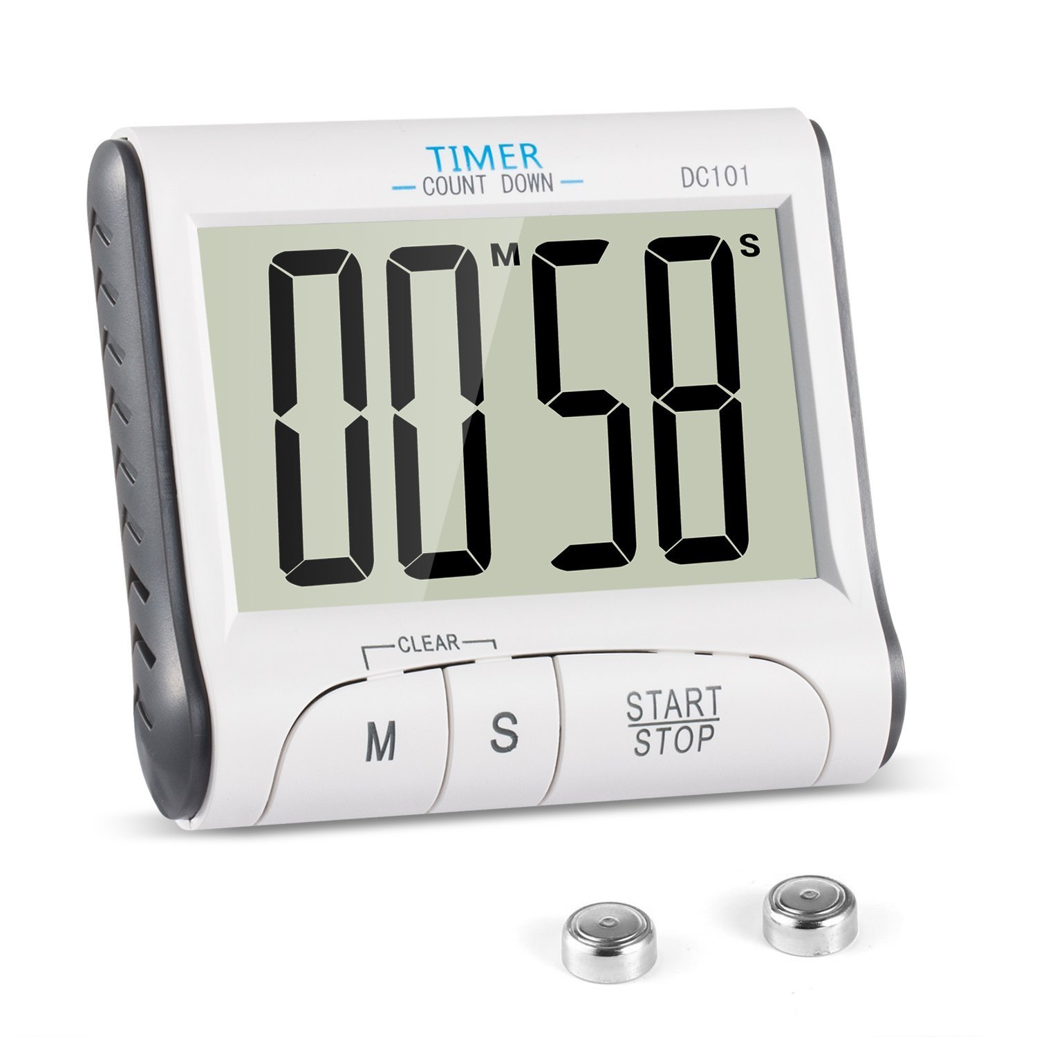 DerrySun Minuteur numérique de Cuisine avec minuterie électronique et chronomètre Affichage LCD DerrySun Minuteur numérique de Cuisine avec minuterie électronique et chronomètre Affichage LCD