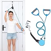 Fanwer Shoulder Pulley for Physical Therapy, Exercise Pulley with Fixed Metal Bracket, Pulleys for Shoulder Rehab Over Door, 