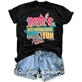 80s Shirts for Women 80's Theme Party Outfit 1980s Disco Short Sleeve T-Shirt Vintage 80's Girl Neon Outfits