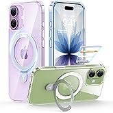 TORRAS Ostand for iPhone 17 Case Clear, Fit for MagSafe, 4X Military Drop Protection, Camera Control, Slim Magnetic Phone Case for iPhone 17 with Stand, Soft Edge, Anti Yellowing Cover 6.3", Clear
